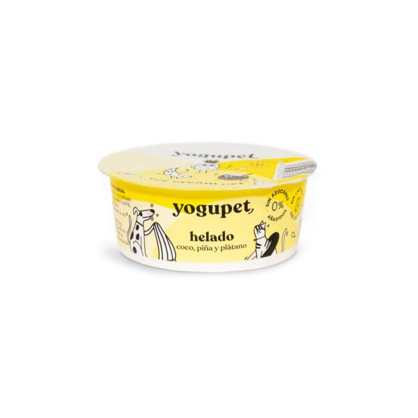 8437023818442 Yogupet Helado/ Yogur de Coco, Piña y Plátano 110 G - Snack para Perro y Gato