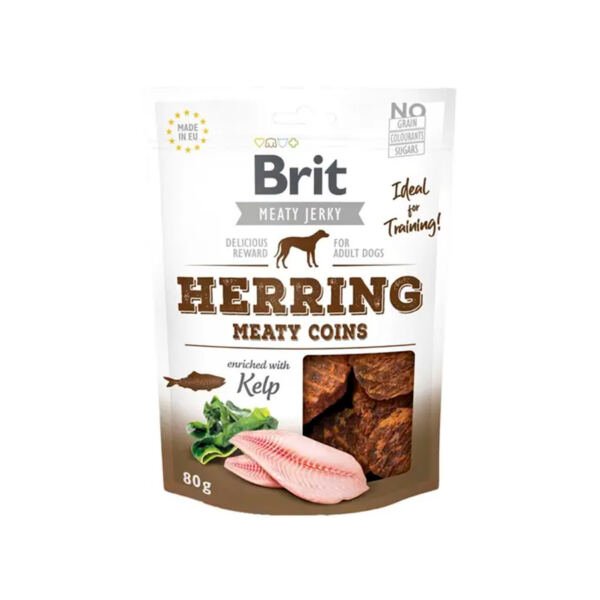 Brit Jerky Monedas de Arenque con Kelp - Snack para Perro
