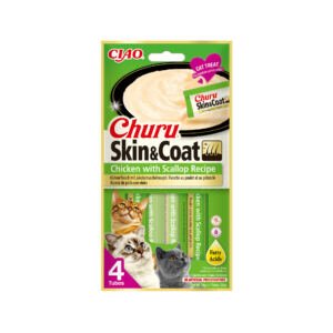 Churu Cat Variedades Skin & Coat de Pollo y Vieira 4x14g - Snack para Gato