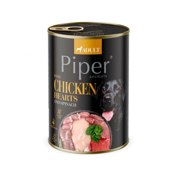 piper-alimento-en-pate-para-perro-adulto-corazon-de-pollo-y-espinacas Piper Lata Paté Adulto Pollo, Corazon y Espinacas - Comida Húmeda para Perro