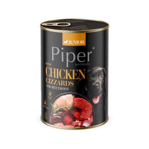 Piper Lata Paté Junior Molleja de Pollo - Comida Húmeda para Cachorro