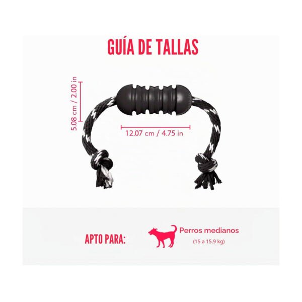 035585356419_2 Kong Extreme Dental con Cuerda - Juguete para Perro