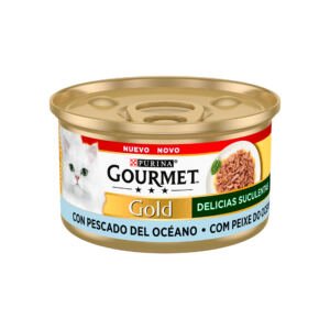 Purina Gourmet Gold Delicias Suculentas Pescado del Océano - Comida Húmeda para Gato