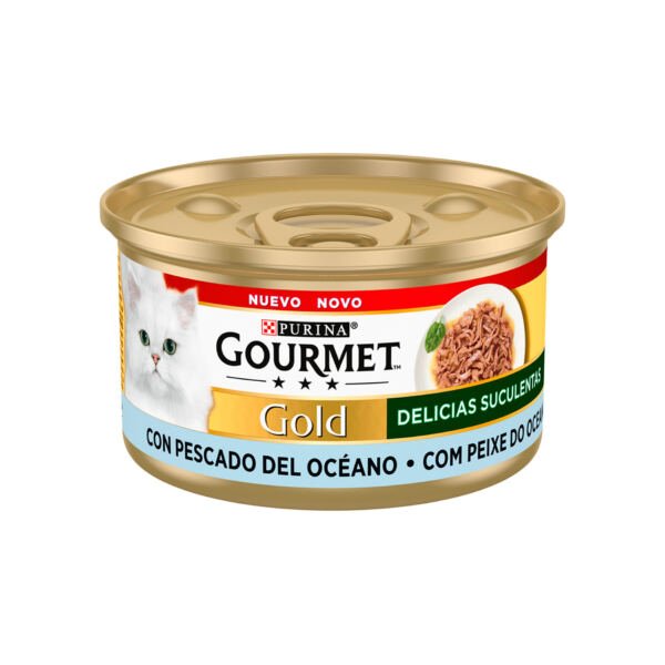 8445290502490 Purina Gourmet Gold Delicias Suculentas Pescado del Océano - Comida Húmeda para Gato