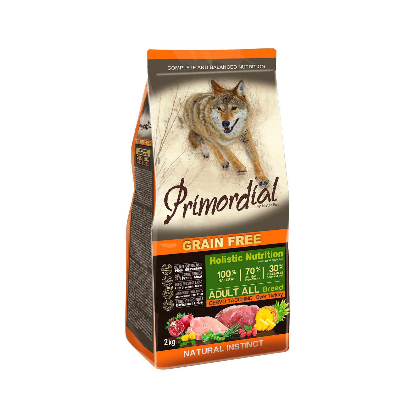 Primordial Adult Ciervo y Pavo Grain Free – Pienso para Perro
