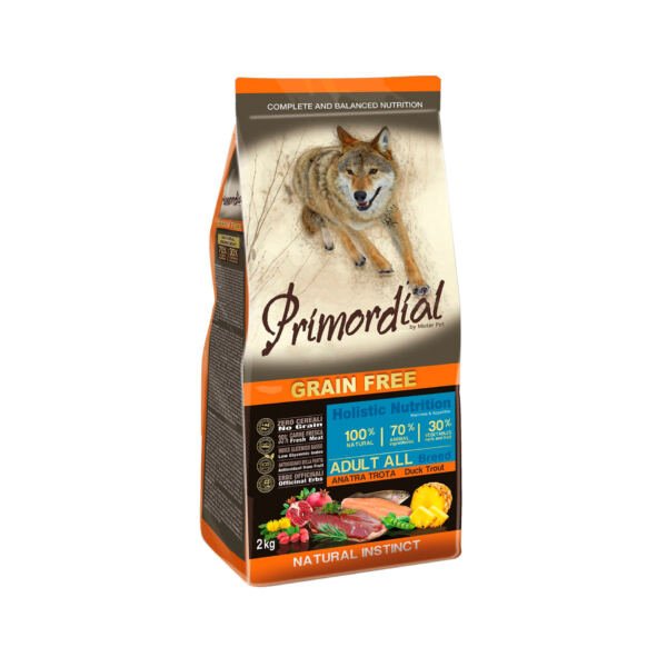 Primordial Adult Trucha y Pato Grain Free – Pienso para Perro