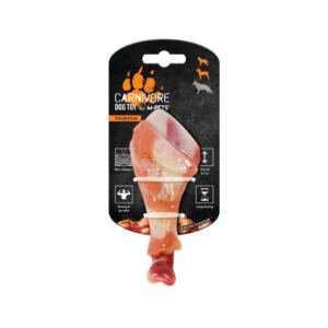 6953182755005 M-Pets Carnivore con Forma de Muslo de Pollo Sabor a Bacon - Juguete para Perro