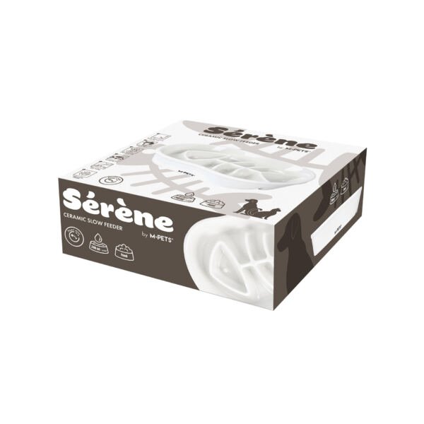 6953182767138 M-Pets Serene Comedero Cerámica Pescado - Accesorio para Perro y Gato
