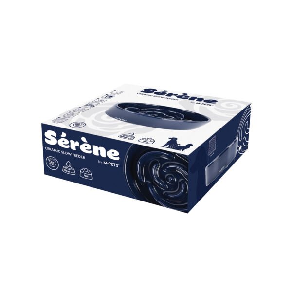 6953182767145 M-Pets Serene Comedero Cerámica Flor - Accesorio para Perro y Gato