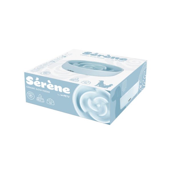 6953182767152 M-Pets Serene Comedero Cerámica Flor - Accesorio para Perro y Gato
