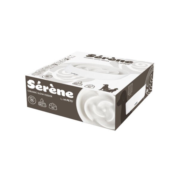 6953182767176 M-Pets Serene Comedero Cerámica Flor - Accesorio para Perro y Gato