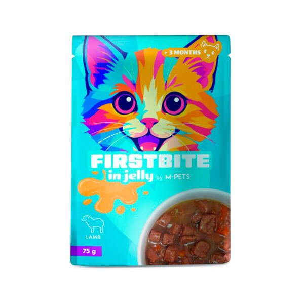 FIRSTBITE en gelatina Cordero M-Pets Firstbite en Gelatina - Snack para Gato