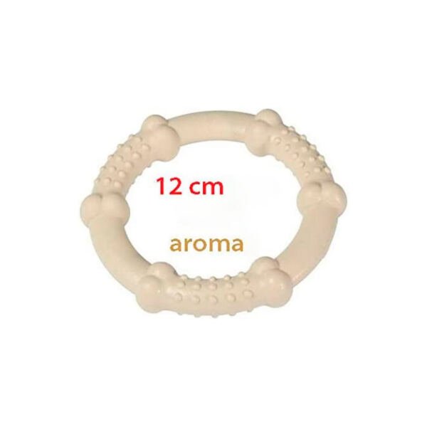 4016598009802 Karlie Nylon Anillo de Piel Masticable Sabor Pollo - Juguete para Perro