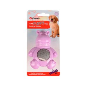 Flamingo Juguete Hipopótamo con Pelota de Tenis - Juguete para Cachorro