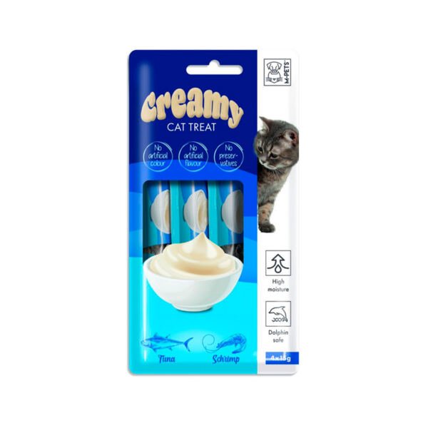 M-Pets Creamy Atún y Gambas - Snack para Gato