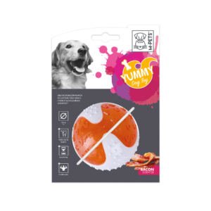 6953182732754 M-Pets Yummy Pelota con Sabor a Bacon - Juguete para Perro