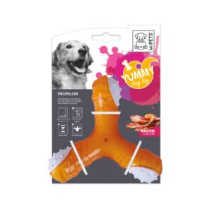 6953182732761 M-Pets Yummy Propeller con Sabor a Bacon - Juguete para Perro