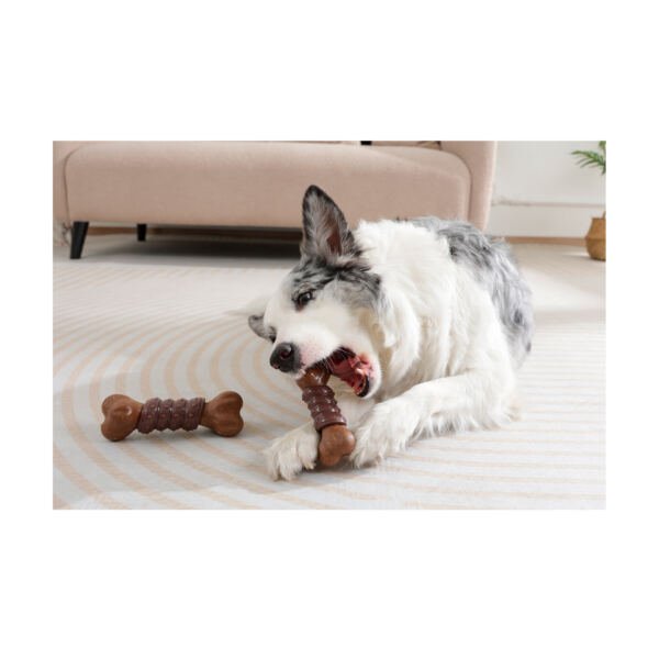M-Pets Chewood Hueso con Goma - Juguete para Perro