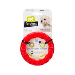 Ferplast Mordedor Ring Smile Rojo - Juguete para Perro