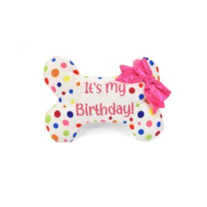Nayeco Party Fiesta Hueso de Peluche para Cumpleaños - Juguete para Perro