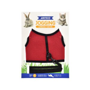 8427458857017_rojo Nayeco Arnés Jogging - Accesorio para Conejo o Gato