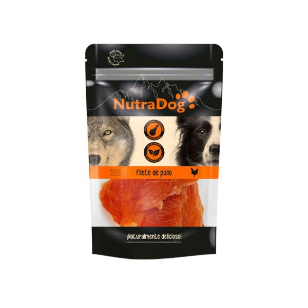 8434744040756+8434744040763+8434744042484 NutraDog Filetes de Pollo - Snack para Perro