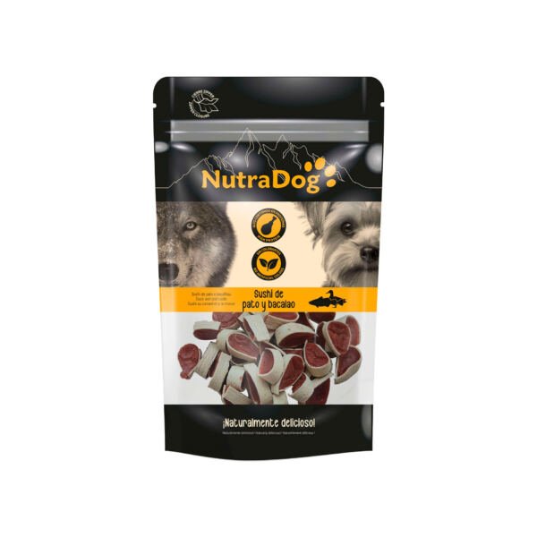 8434744040855 Nutradog Sushi de Pato y Bacalao - Snack para Perro
