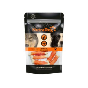 NutraDog Huesitos de Pollo con Calcio - Snack para Perro