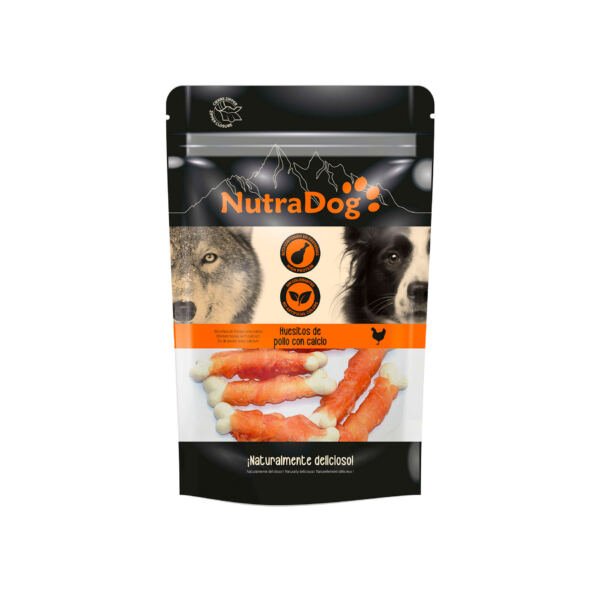 8434744040909+8434744040916 NutraDog Huesitos de Pollo con Calcio - Snack para Perro