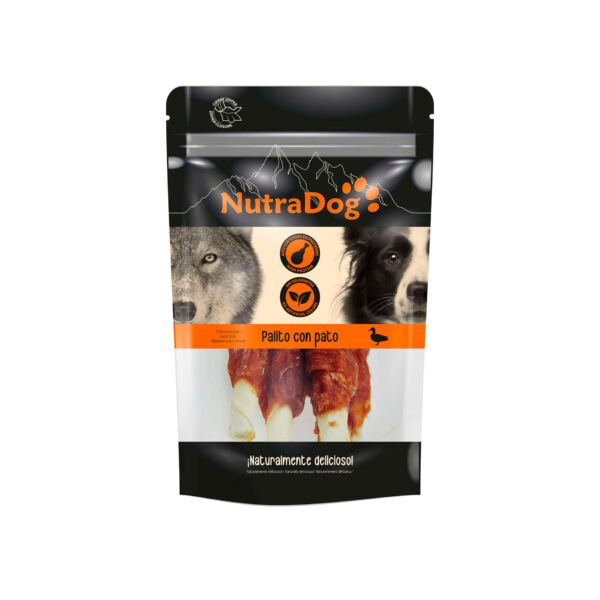 8434744042361+8434744042378 NutraDog Palitos con Pato - Snack para Perro