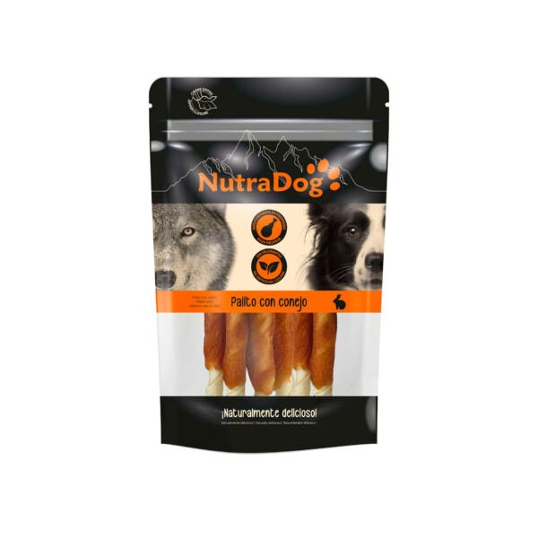 NutraDog Palitos con Conejo – Snack para Perro