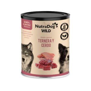8434744043092+8434744043122+8434744043153 Nutradog Wild Lata de Ternera y Cerdo - Comida Húmeda para Perro