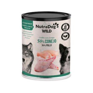8434744048790+8434744048813 Nutradog Wild Gourmet Lata de Conejo y Pollo - Comida Húmeda para Perro