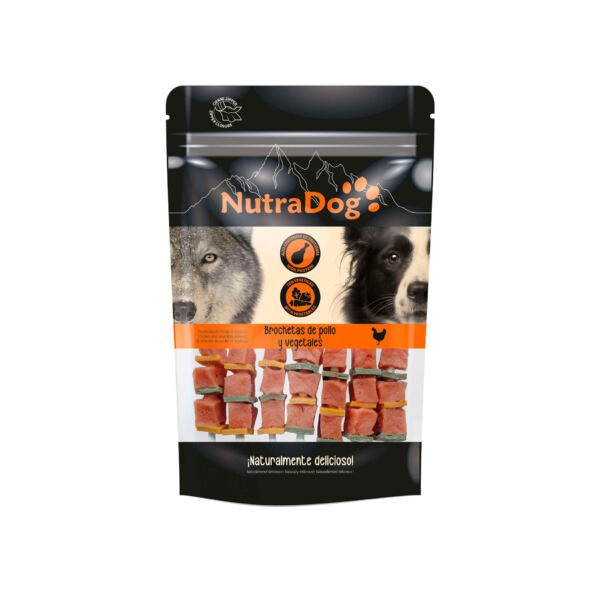 Nutradog Brochetas de Pollo y Vegetales - Snack para Perro