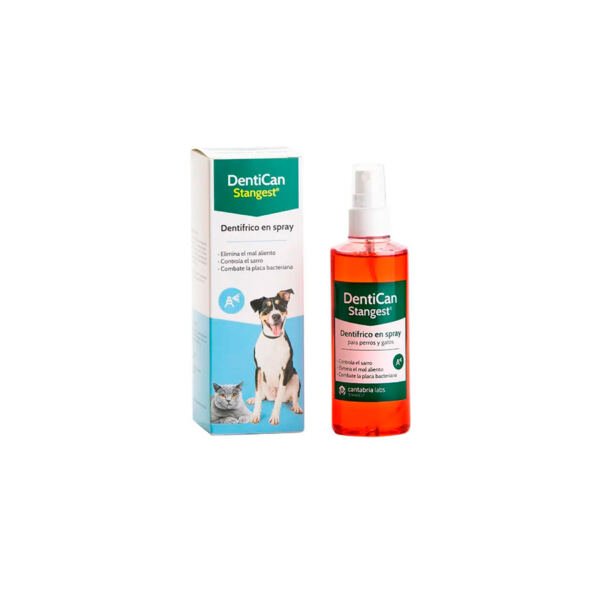 Stangest Dentican Spray Dentífrico - Higiene para Perro y Gato