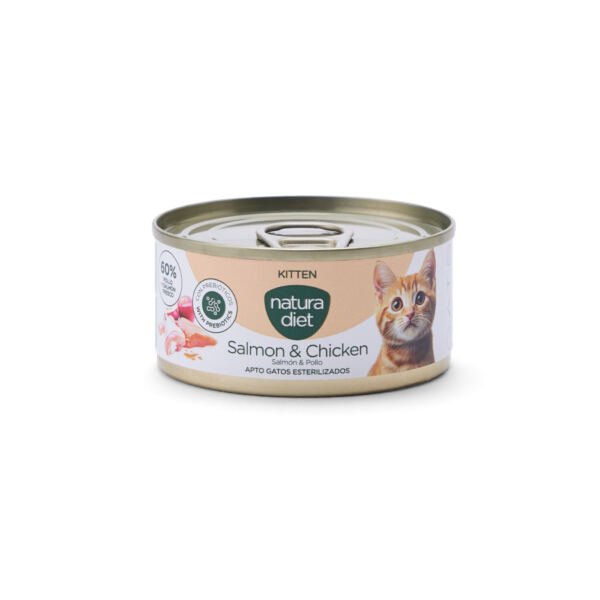 8436596675759_Kitten SalmonChicken85g Natura Diet Kitten Salmón y Pollo Paté – Comida Húmeda para Gatito