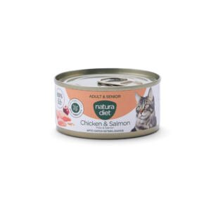 8436596675797_AdultSenior ChickenSalmon85g Natura Diet Adult & Senior Pollo y Salmón Paté – Comida Húmeda para Gato