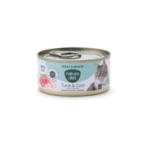 8436596675827_AdultSenior TunaCod85g Natura Diet Adult & Senior Atún y Bacalao Paté - Comida Húmeda para Gato