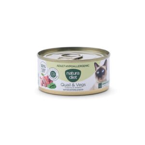 Natura Diet Hypoallergenic Codorniz y Verduras Paté – Comida Húmeda para Gato