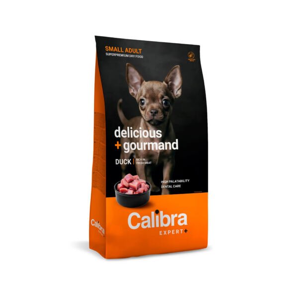 8595706705554 + 8595706705561 Calibra Expert + Adult Mini Delicious & Gourmet Pato – Pienso para Perro