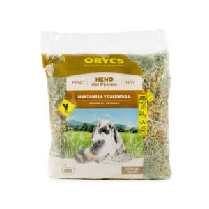 Heno-Manzanilla-Calendula-Miniorycs_8437015318059 Orycs Heno Manzanilla y Caléndula - Alimento para Roedores