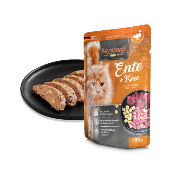Leonardo Paté Pato y Queso – Comida Húmeda para Gato