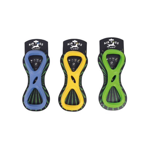 colores air toss_twist M-Pets Air Toss Twist Flotante - Juguete para Perro