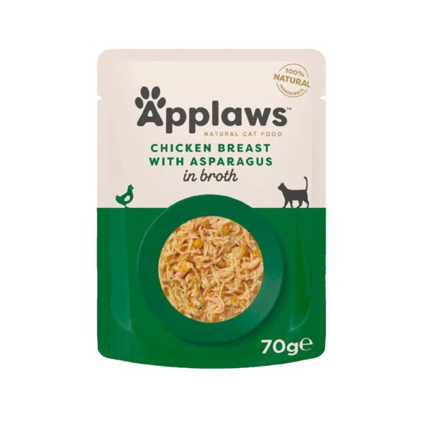 5060122492041 Applaws sobre de Pollo con Espárragos en Caldo - Comida Húmeda para Gato