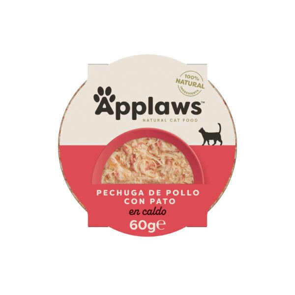 5060122495998 Applaws Tarrina de Pechuga Pollo y Pato - Comida Húmeda para Gato