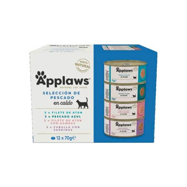 5060333437381 Applaws Lata Selección Pescado Multipack - Comida Húmeda para Gato