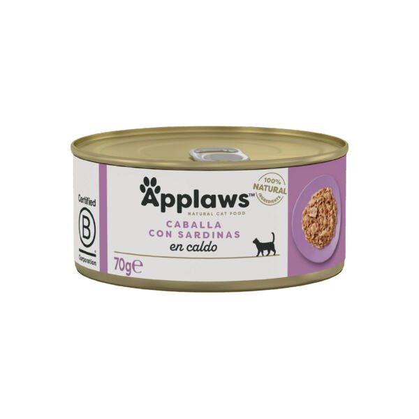 5060481896634 Applaws Adulto Caballa y Sardina - Comida Húmeda para Gato