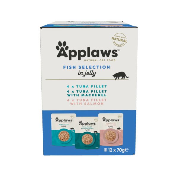 5060708561338 Applaws Sobres de Pescado en Gelatina Multipack - Comida Húmeda para Gato