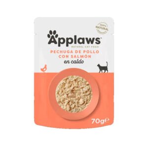 5060708563240 Applaws sobre de Pechuga de Pollo y Salmón en Caldo - Comida Húmeda para Gato