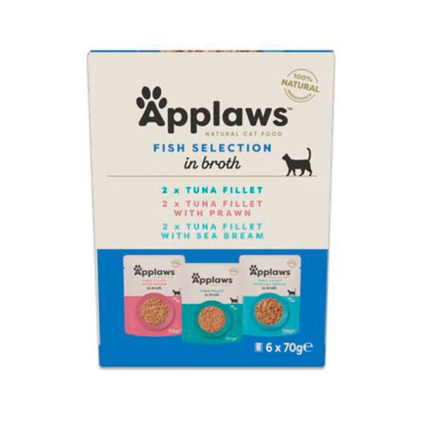5060708564575 Applaws Sobre Selección de Atún y Pollo en Gelatina Multipack – Comida Húmeda para Gato